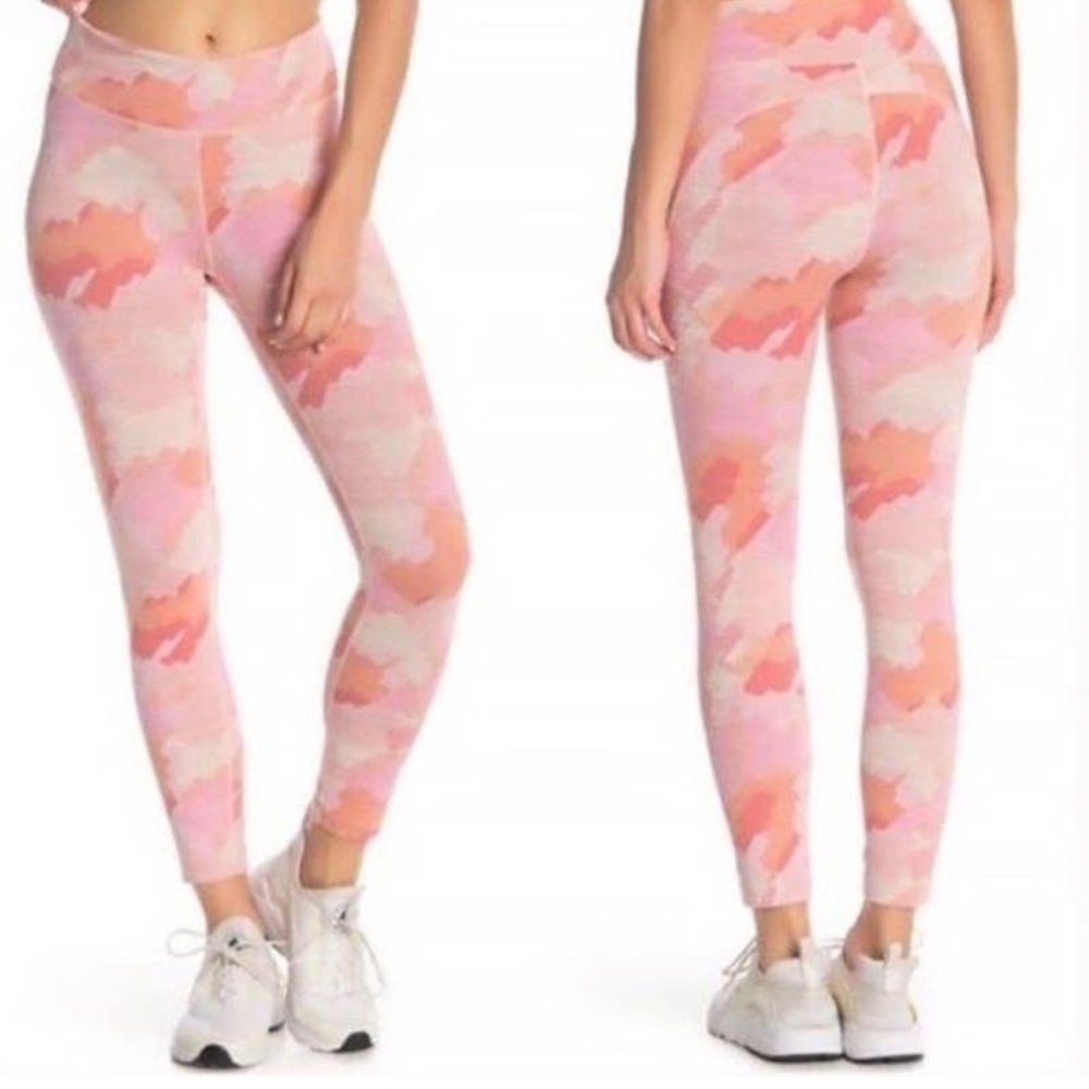 pink and orange camo outdoor voices leggings